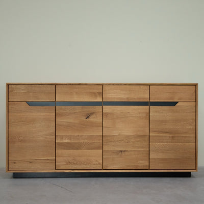 NordicStory Bremen Eiche Massivholz Anrichte, 180 x 42 x 90 cm.