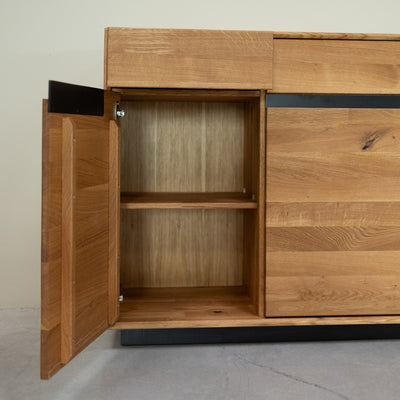 NordicStory Bremen Eiche Massivholz Anrichte, 180 x 42 x 90 cm.