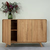 NordicStory Geneva 2 Anrichte aus massiver Eiche, 134 x 45 x 86 cm.