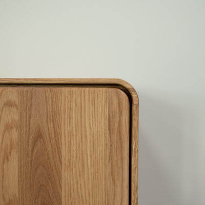 NordicStory Genf Eiche Massivholzbank, 90 x 45 x 50 cm.