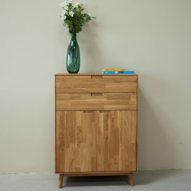 NordicStory Kommode Kommode aus massiver Eiche Escandi 2 Oak.Store