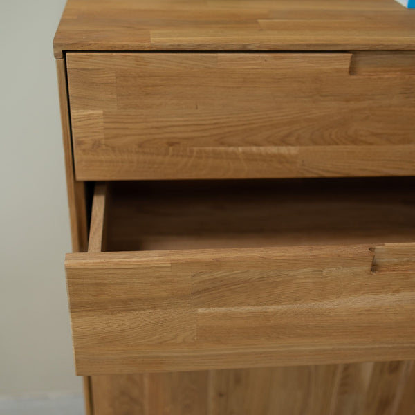 NordicStory Kommode Kommode aus massiver Eiche Escandi 2 Oak.Store