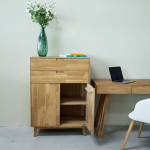 NordicStory Kommode Kommode aus massiver Eiche Escandi 2 Oak.Store