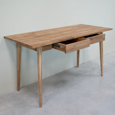 NordicStory Escandi 1 Schreibtisch aus massiver Eiche 140 x 60 x 75 cm.