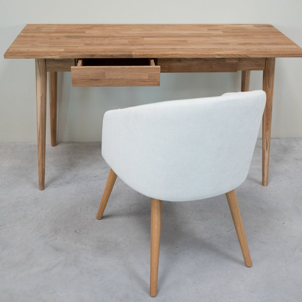 NordicStory Escandi 1 Schreibtisch aus massiver Eiche 140 x 60 x 75 cm.
