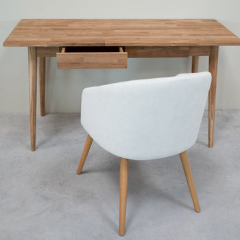 NordicStory Escandi 1 Schreibtisch aus massiver Eiche 140 x 60 x 75 cm.