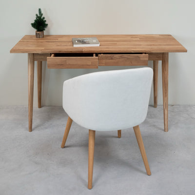 NordicStory Escandi 1 Schreibtisch aus massiver Eiche 140 x 60 x 75 cm.