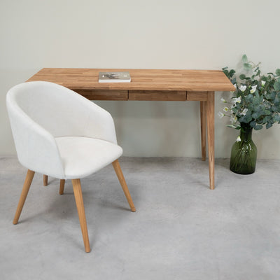 NordicStory Escandi 1 Schreibtisch aus massiver Eiche 140 x 60 x 75 cm.