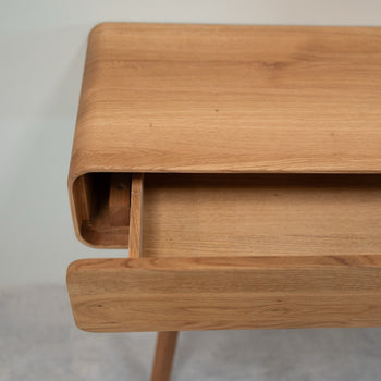 NordicStory Konsolenkommode aus massiver Eiche Genf, 110 x 35 x 80 cm.