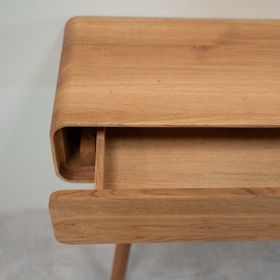 NordicStory Konsolenkommode aus massiver Eiche Genf, 110 x 35 x 80 cm.