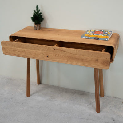 NordicStory Konsolenkommode aus massiver Eiche Genf, 110 x 35 x 80 cm.