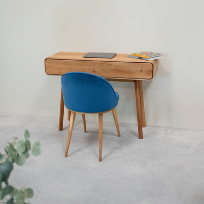 NordicStory Konsolenkommode aus massiver Eiche Genf, 110 x 35 x 80 cm.