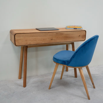 NordicStory Konsolenkommode aus massiver Eiche Genf, 110 x 35 x 80 cm.
