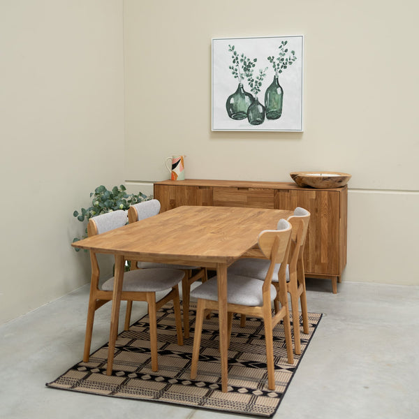 NordicStory Rechteckiger ausziehbarer Esstisch aus massiver Eiche Escandi Oak.Store