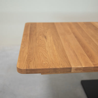 NordicStory Ausziehbarer Esstisch aus massiver Eiche Bremen, 160-250 x 90 x 75 cm.