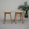 NordicStory 2er oder 4er Pack Massivholz-Esszimmerhocker Diana, gepolstert