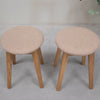NordicStory 2er oder 4er Pack Massivholz-Esszimmerhocker Diana, gepolstert