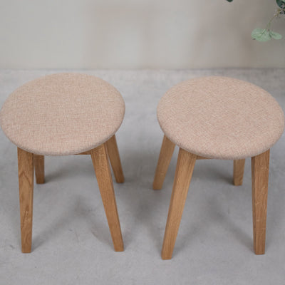 NordicStory 2er oder 4er Pack Massivholz-Esszimmerhocker Diana, gepolstert