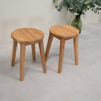 NordicStory 2er oder 4er Pack Massivholz-Esszimmerhocker Diana