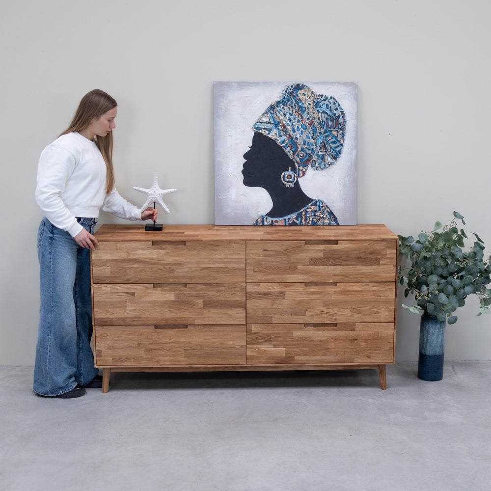 Sideboard Kommode aus massiver Eiche Escandi 4 