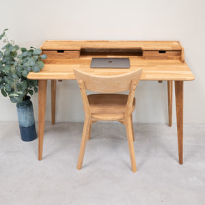 Ana massiver Eichenschreibtisch, 120 x 65 x 84,5 cm, NordicStory