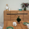 NordicStory Bremen Eiche Massivholz Anrichte, 180 x 42 x 90 cm.