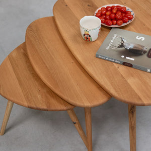 NordicStory 3er-Set apiabile Couchtische aus massiver Eiche Genf