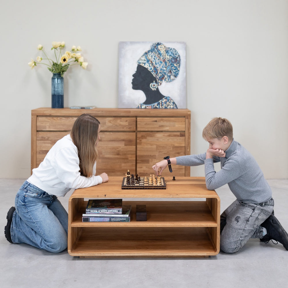 Couchtisch aus massiver Eiche Genf