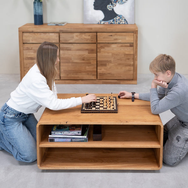 Couchtisch aus massiver Eiche Genf