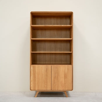 Eiche Massivholz Vitrine Genf 2 RobleStore NordicStory