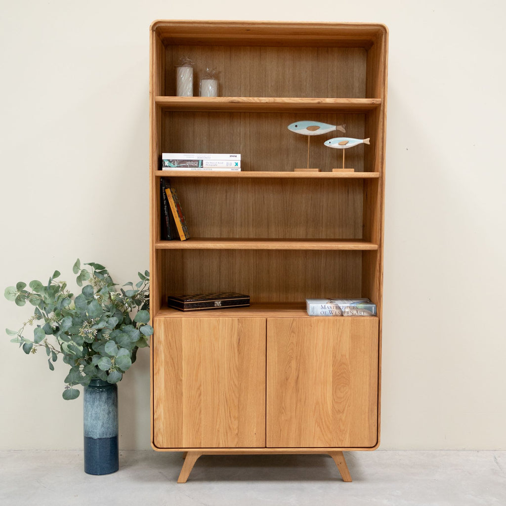 Eiche Massivholz Vitrine Genf 2 RobleStore NordicStory