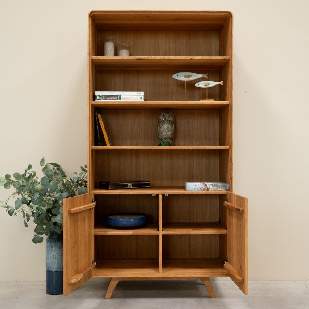 Eiche Massivholz Vitrine Genf 2 RobleStore NordicStory