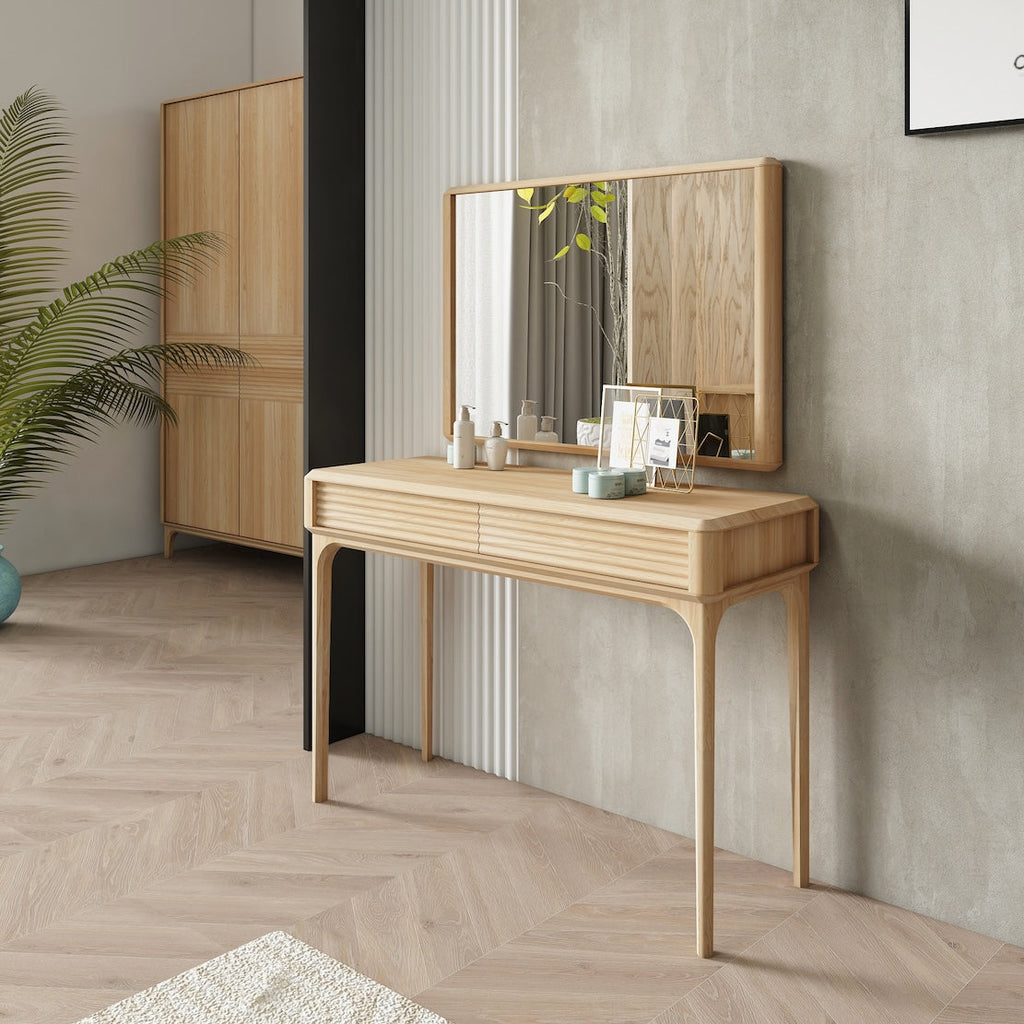 Oxford Schminktisch Eiche massiv 110x41,4x76 cm | NordicStory