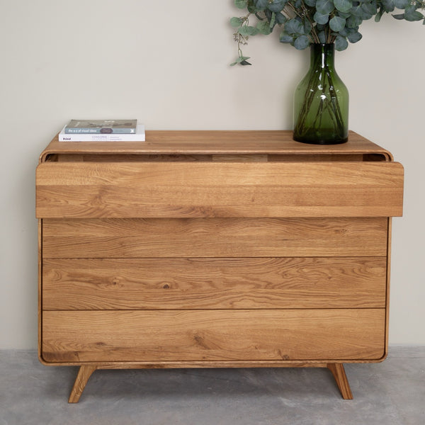 Comoda de madera maciza roble Geneva 3 | NordicStory
