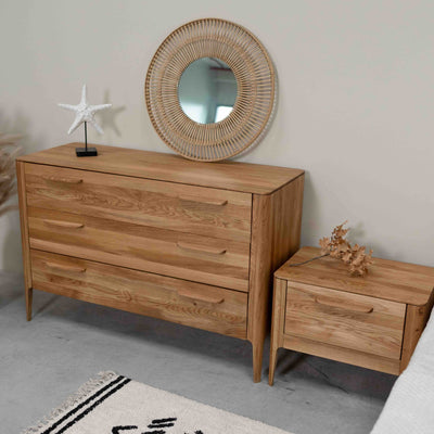 Eiche massiv Kommode Atlanta, 120 x 46,8 x 78,6 cm | NordicStory