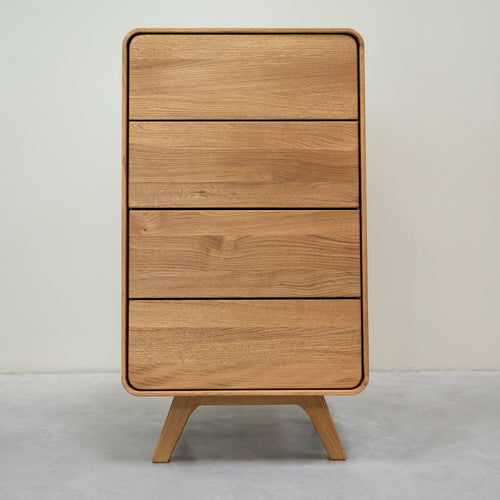 Kommode aus massiver Eiche Genf Kommode mit 4 Schubladen Roble.Store NordicStory