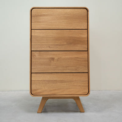 Kommode aus massiver Eiche Genf Kommode mit 4 Schubladen Roble.Store NordicStory
