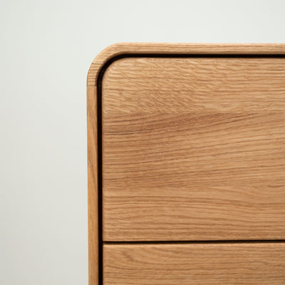 Kommode aus massiver Eiche Genf Kommode mit 4 Schubladen Roble.Store NordicStory