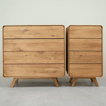 Kommode aus massiver Eiche Genf Kommode mit 4 Schubladen Roble.Store NordicStory
