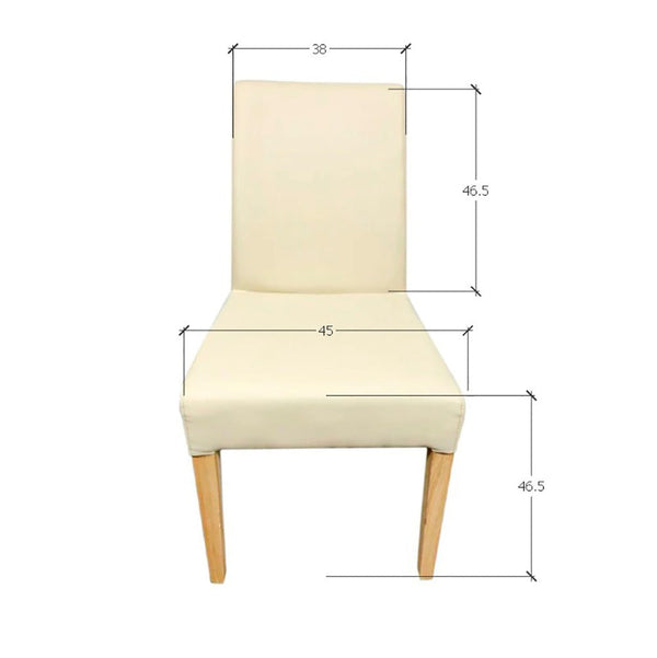 2er- oder 4er-Pack Malaga Esszimmerstühle, Gestell Eiche massiv, Polsterung Beige | NordicStory