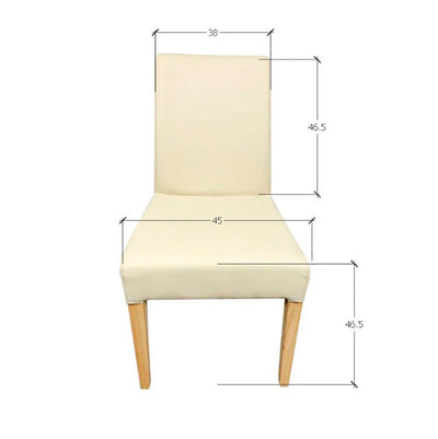 2er- oder 4er-Pack Malaga Esszimmerstühle, Gestell Eiche massiv, Polsterung Beige | NordicStory