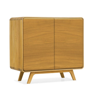 NordicStory Sideboard aus massiver Eiche Geneva 1, 90 x 45 x 86 cm.