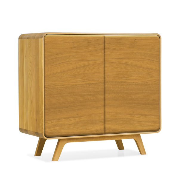 NordicStory Sideboard aus massiver Eiche Geneva 1, 90 x 45 x 86 cm.