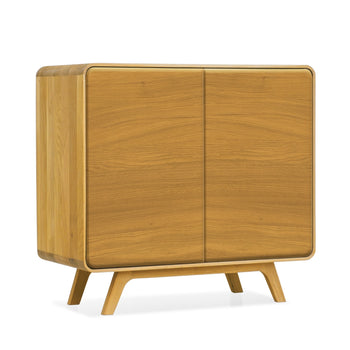 NordicStory Sideboard aus massiver Eiche Geneva 1, 90 x 45 x 86 cm.