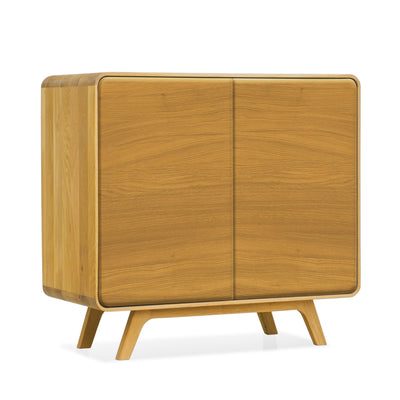 NordicStory Sideboard aus massiver Eiche Geneva 1, 90 x 45 x 86 cm.
