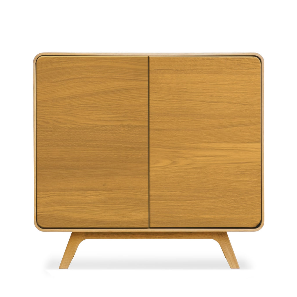NordicStory Sideboard aus massiver Eiche Geneva 1, 90 x 45 x 86 cm.