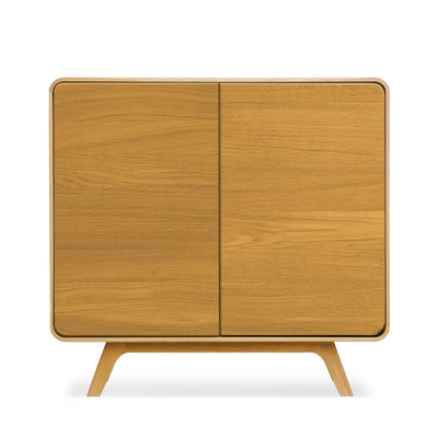 NordicStory Sideboard aus massiver Eiche Geneva 1, 90 x 45 x 86 cm.