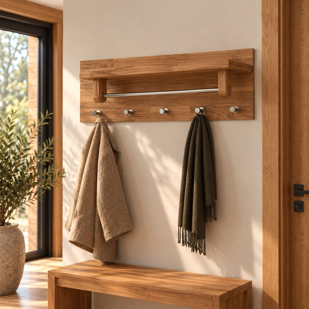 Wandgarderobe aus Massivholz Litet | NordicStory