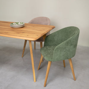 Mesa rectangular de comedor de madera maciza de roble Geneva | NordicStory