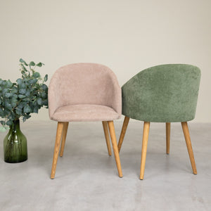 Armlehnstuhl Ana aus massiver Eiche mit Polsterung | VESKOR